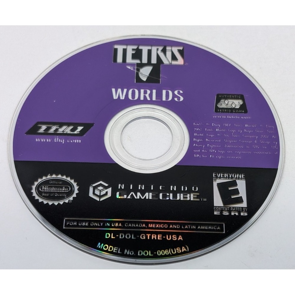 Tetris Worlds‎ (Nintendo GameCube, 2002) DISC ONLY - TESTED + WORKING